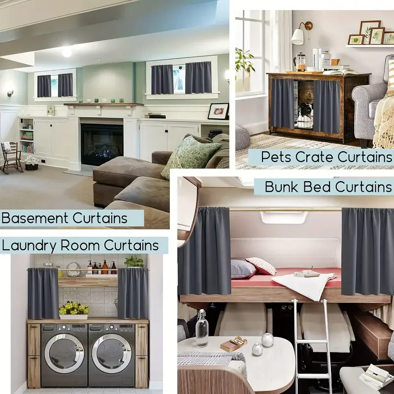 2 قطعة RV نافذة التخييم ستائر التعتيم الأسود العزل الحراري الخصوصية الستائر للمنزل متنقل قافلة شاحنة التخييم RV اكسسوارات #5