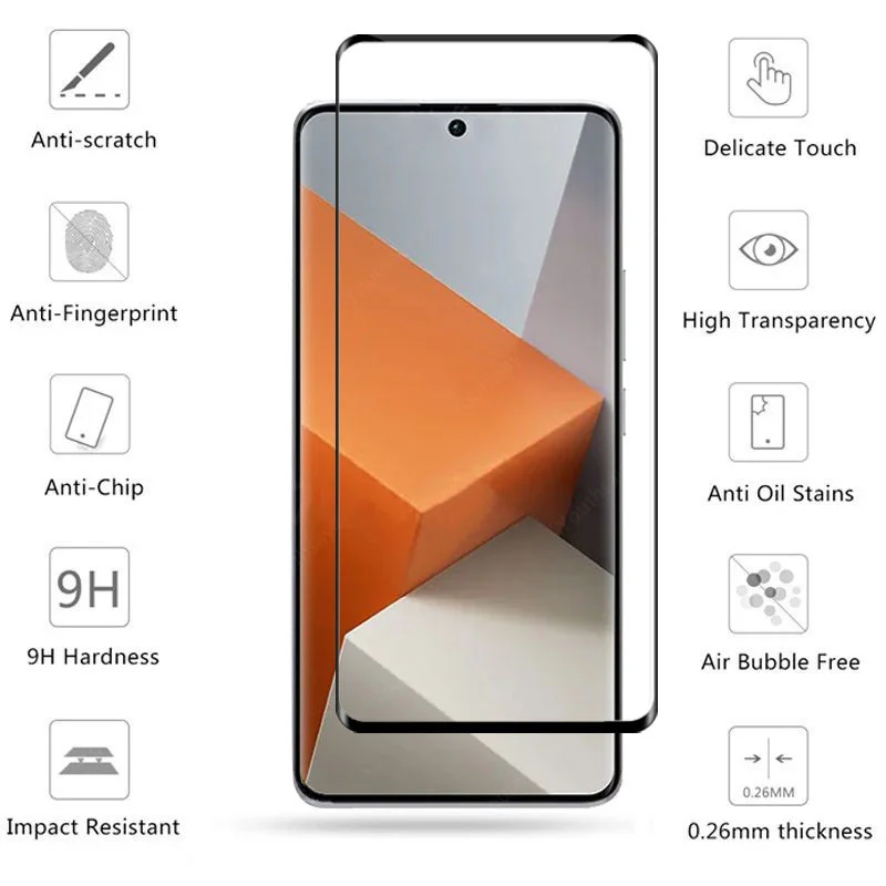 Per Redmi Note 13Pro Plus 5G Screen Glass Redmi Note 13Pro + Glass Screen Protector 3D pellicola protettiva per telefono Redmi Note 13ProPlus