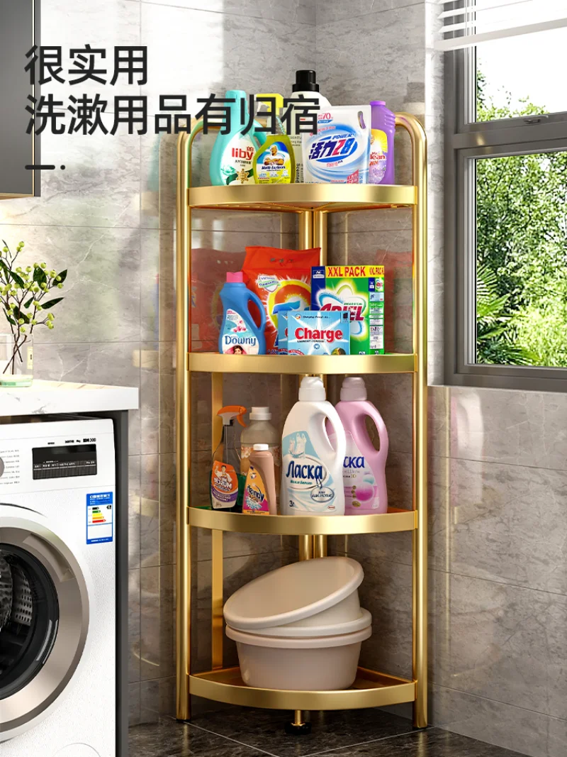 Bathroom Floor Multi-layer Triangle Shelving Toilet Storage Artifact Supplies Complete Bathroom Washbasin Rack