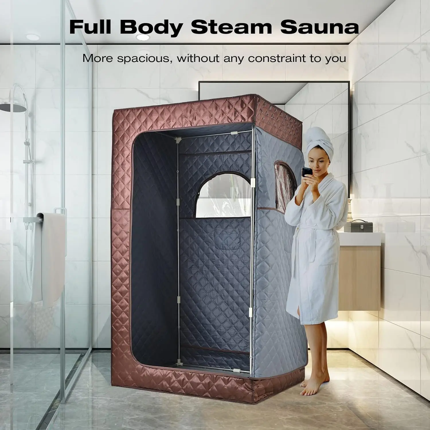 

Portable Sauna, Lightweight Steam Saunas for Home Spa, Steam Generator,