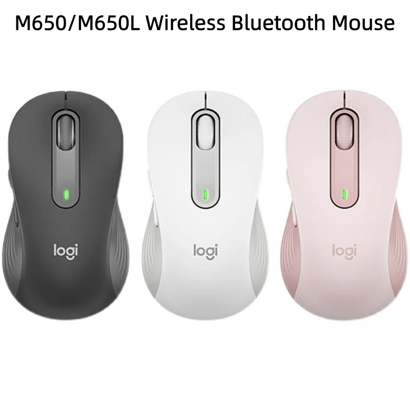 

Logitech M650L / M650 Wireless Mouse Silent Click Ergonomic Design Plug and Play for PC Laptop Mac Windows Daily Office Work