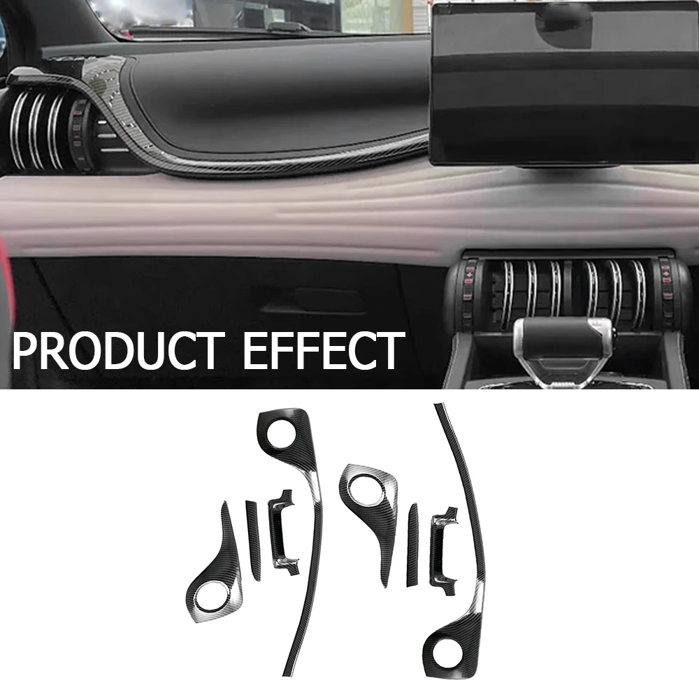 

4PCS Car Dashboard Central Console Trim Cover Stickers For BYD Atto 3 Yuan Plus 2022-2023 Car Interior Decoration Accessories