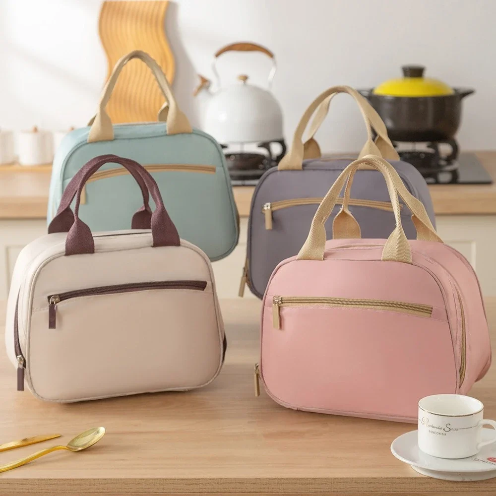 

Fashionable Insulated Bag, Lunch Bag, Bento Bag, Bring Lunch Box To Work or School, Handbag, Thick Aluminum Foil Insulated Bag