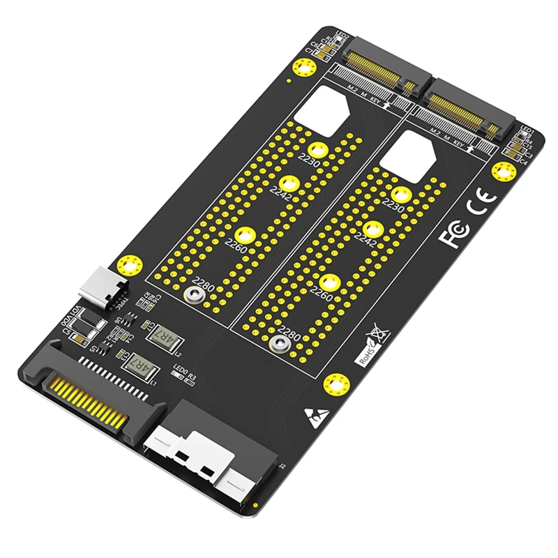 Dual 2X M.2 NVME SSD To SFF-8654 8X Adapter (Pcie Bifurcation Motherboard Is Required)