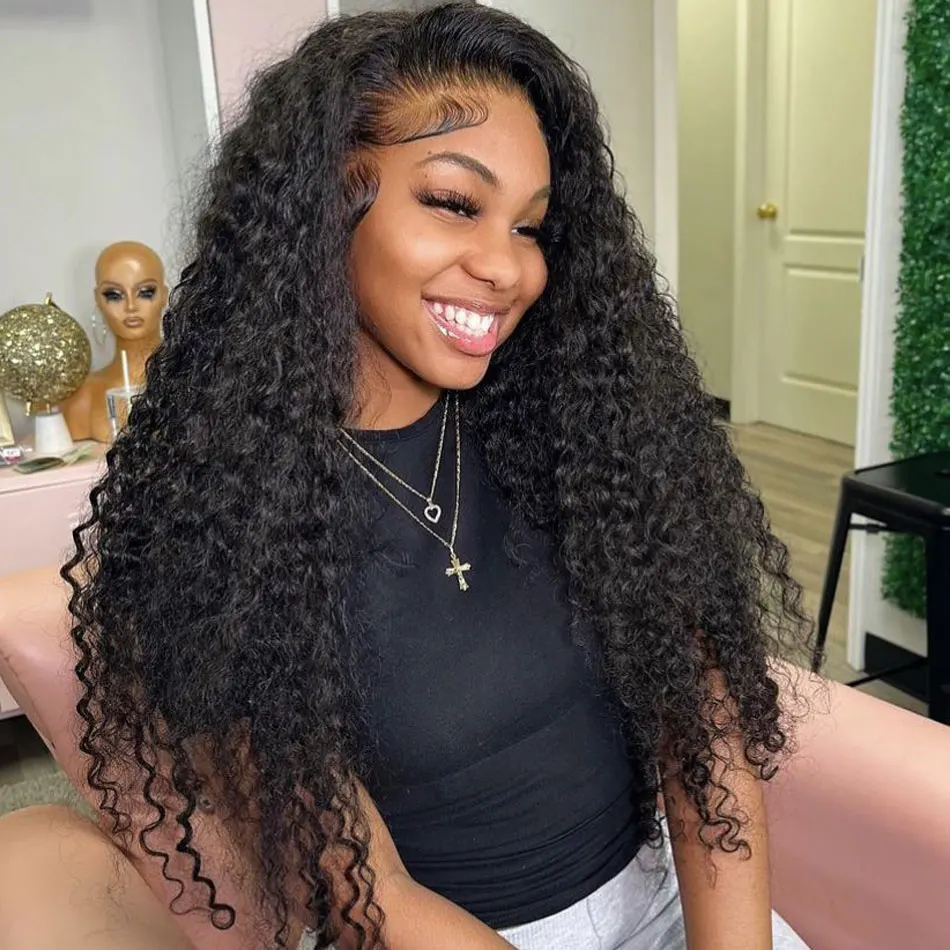 

Парик из натуральных волос с глубокими волнами 13x6 Hd, кружевные фронтальные парики, плотность 200%, бразильские волосы, вьющиеся волосы, вьющиеся 13x4, парик на шнуровке, предварительно окрашенные