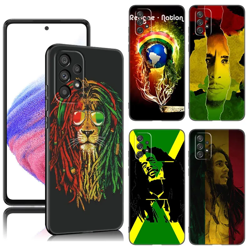 Reggae Bob Marley Phone Case For Samsung A13 A22 A24 A32 A14 A23 A25 A34 A52S A53 A54 A73 5G A11 A12 A15 A31 A33 A50 A51 A70 A72