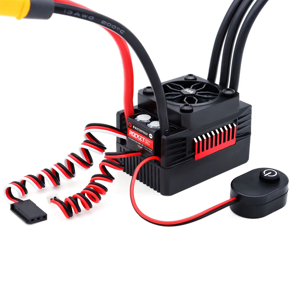 Rocket 50A Waterproof Brushless ESC Speed Controller for 1:10 RC Car