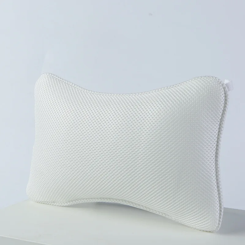 Bone Shaped Pillow 3D Mesh Bathroom Shower Headrest SPA Bathtub Pillow Support Head and Neck Massage Pillow Bathrom Pillow