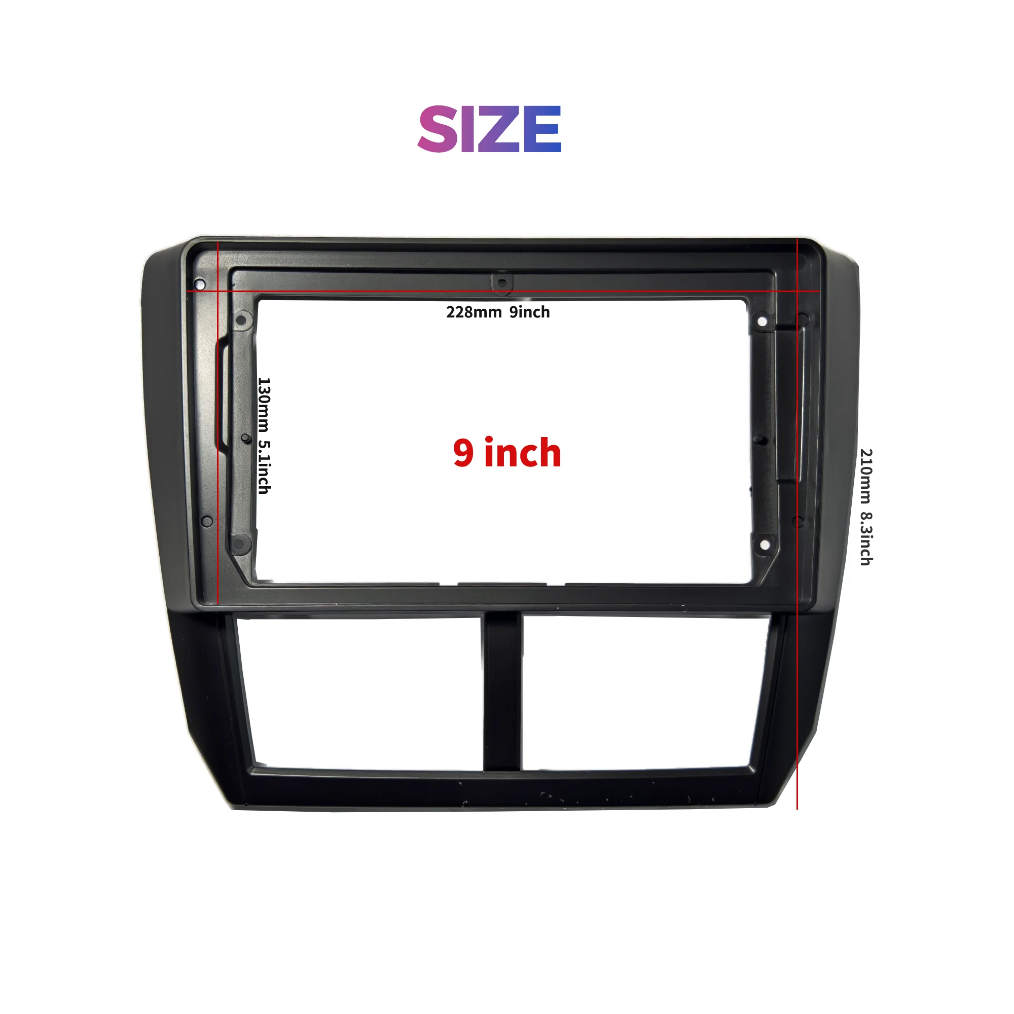 إطار راديو أندرويد للسيارة لسوبارو فورستر 3 SH امبريزا WRX XV 2007-2014 9 بوصة طقم لوحة ستيريو فآسيا أسود