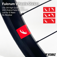 Red Rim Decal Set – Wheel Stickers with Valve Stripe Style for Road Bike, MTB, BMX – Waterproof & Pro Look Replacement