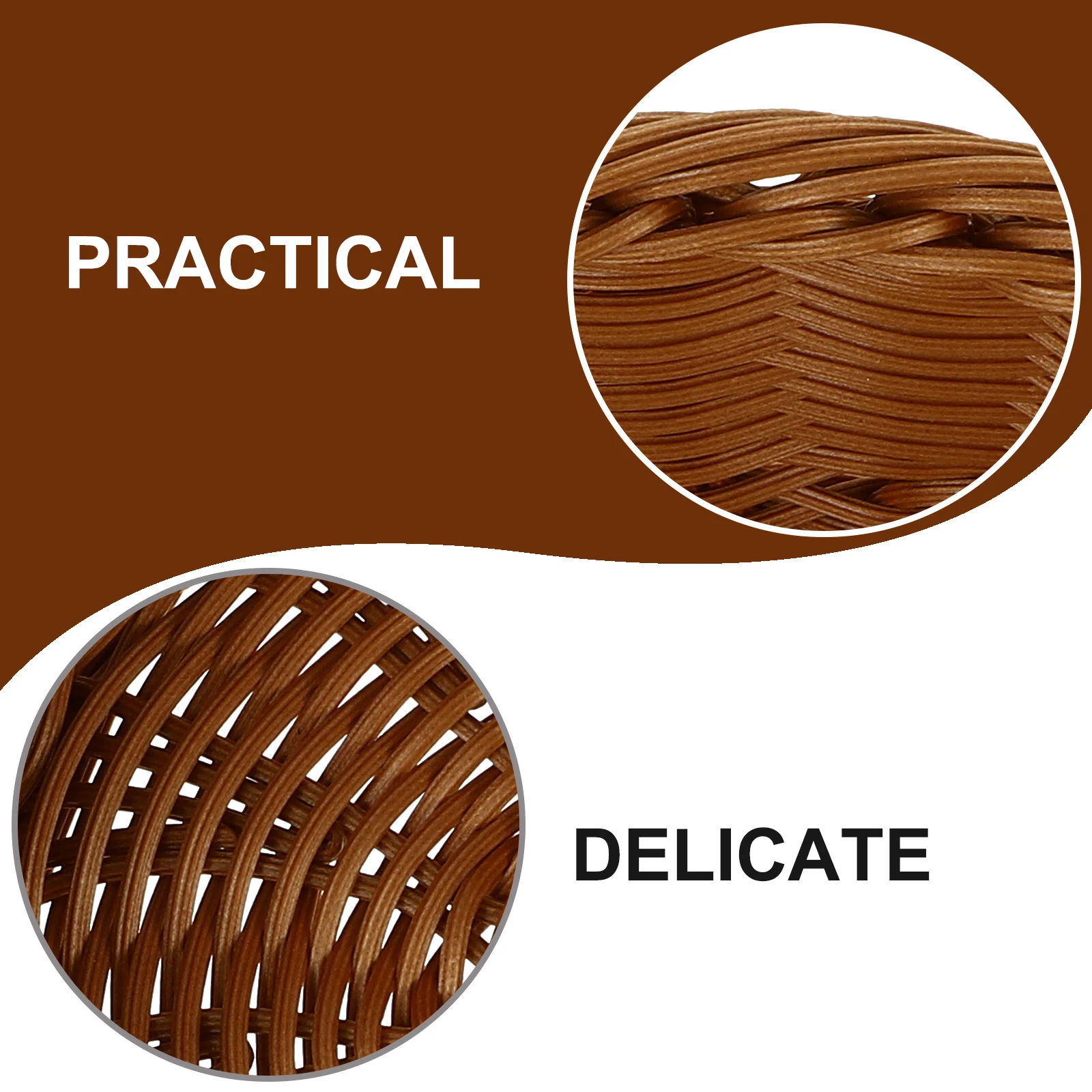 

1Pcs Multipurpose Storage Basket Simulation Rattan Weaving Craft Home Food Holder Bread Snack Fruit Organizer Storage Basket