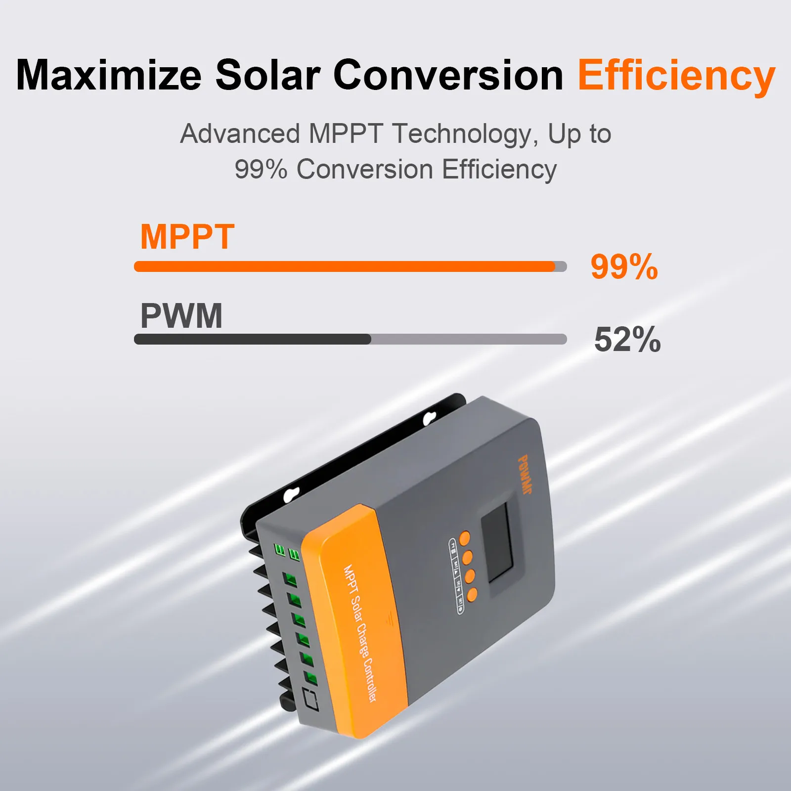 PowMr 60A MPPT Solar Charge Controller 12V 24V 36V 48V Auto 160V PV LCD Regulator 12 Units Parallel Multi Protection Lithium Lead Acid Battery for Off Grid RV Cabin Home Solar System US Local Shipping
