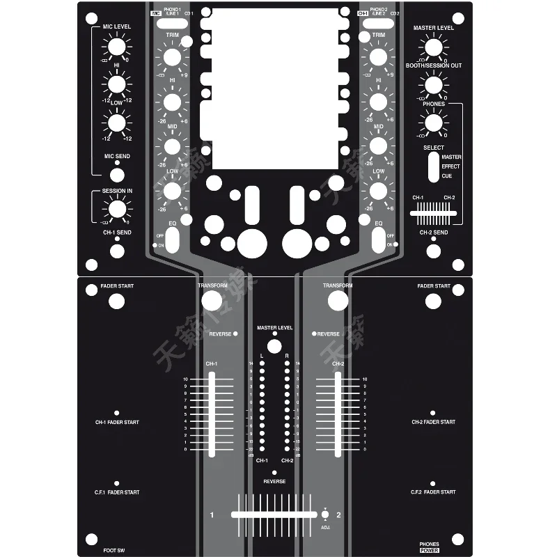 Pioneer DJM-909 Mixer Console Panel Protective Film, Djm909 Personalized Colorful Sticker,the Product Is Only Self-adhesive Film