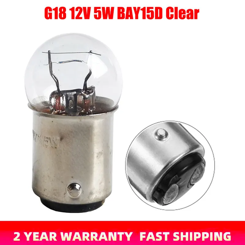 10Pcs G18 Car Bulb Door Lights 5W/10W 12V/24V 10W BA15S BAY15D Clear Recar Cxternal Lights Side Turn Signals Auto Halogen Lamp