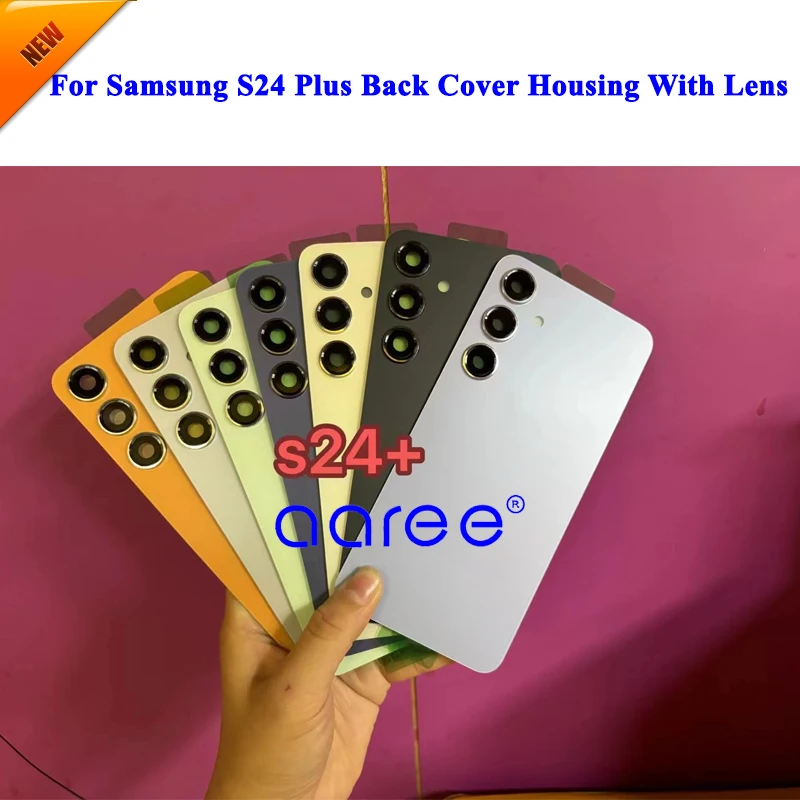 Camera Lens Battery Cover For Samsung S24 Back Housing For Samsung S24 Plus S24 Ultra Back Cover Back Housing Door With adhesive