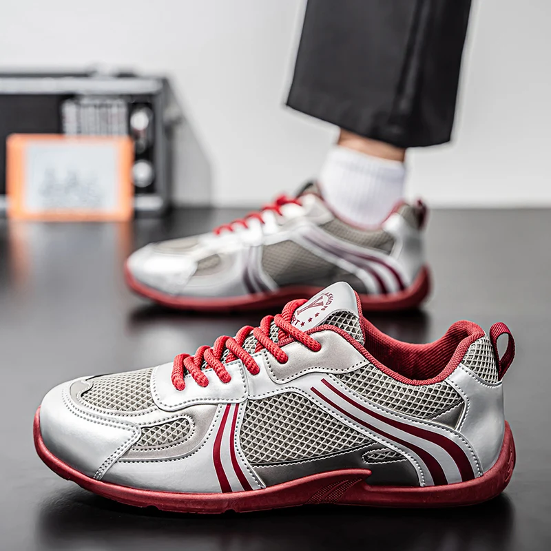 

Лето 2025 г., новая модная, универсальная, удобная, дышащая спортивная обувь с модной сеткой, легкая и повседневная мужская обувь