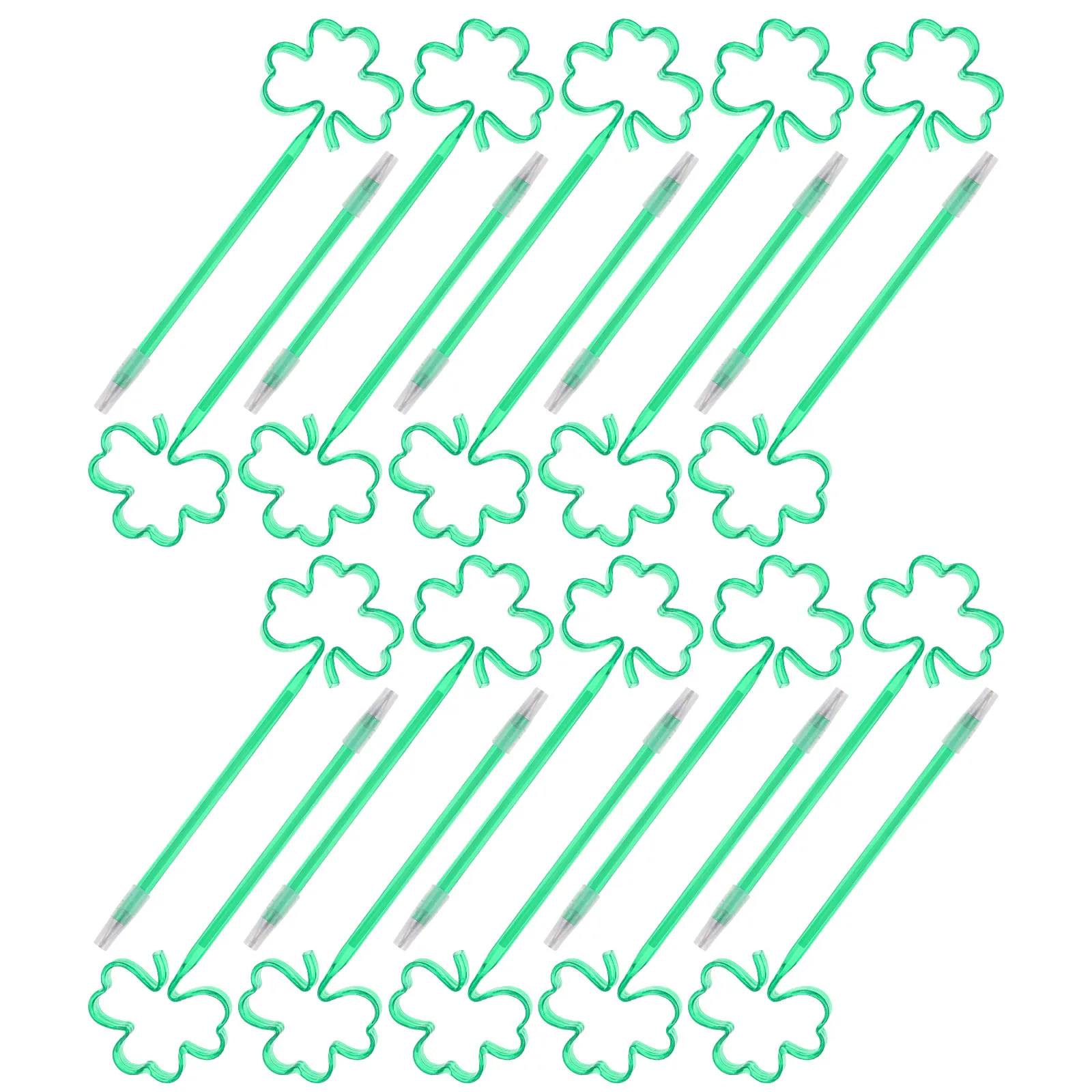 

20 шт. декоративные шариковые ручки с клевером, гладкие быстросохнущие чернила для письма для студентов, офиса, школы, новинка, реалистичные ручки с клевером