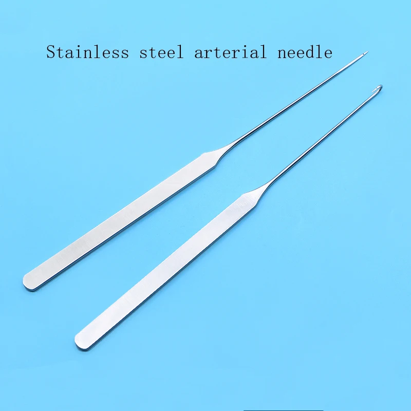 Microophthalmic instruments Stainless steel artery needle straight curved left and right curved models complete