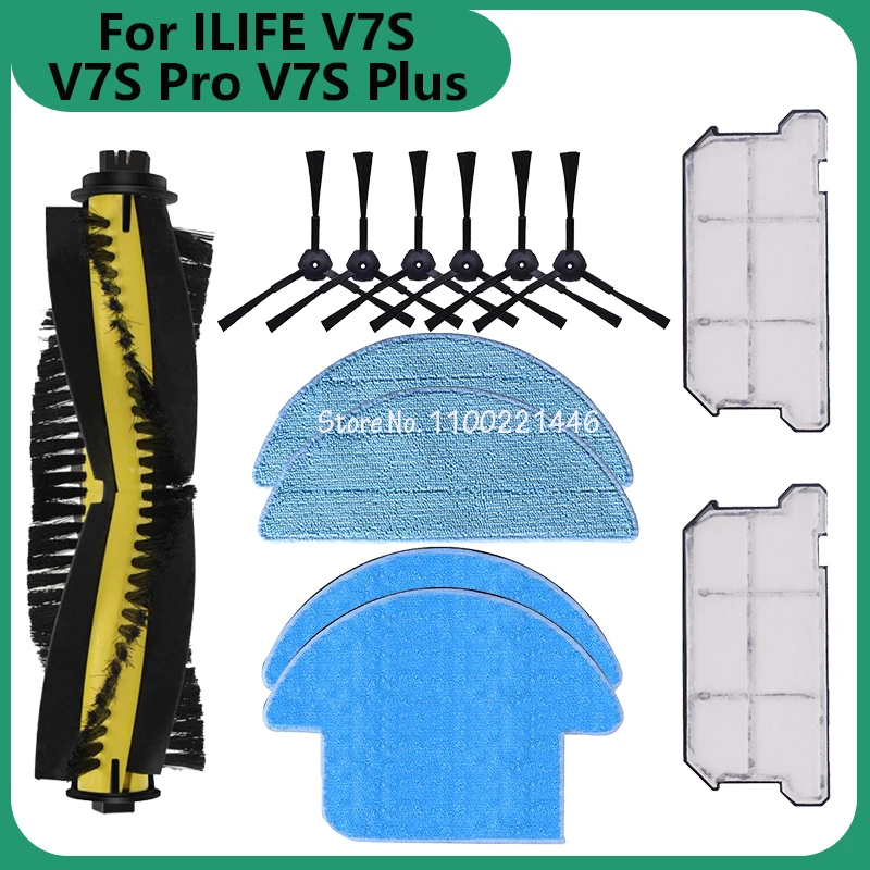 

Mian Roller Side Brush Hepa Filter Mop Cloth Rag Spare Parts For ILIFE V7S V7S Pro V7S Plus Robot Vacuum Cleaner Replacement Kit