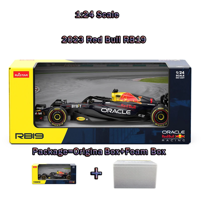 Rastar 2023 Red Bull RB19 Racing Cars 1/24 Scale Die Cast Alloy Cars Model 2023 Champion Cars Red Bull RB19 For Adults