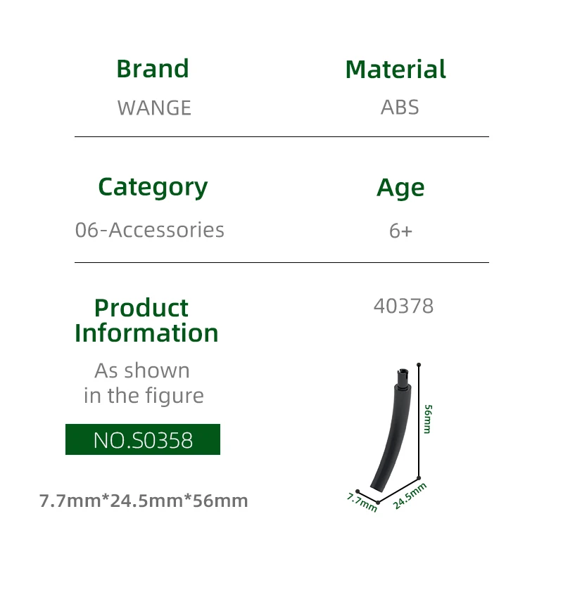 Wange57 قطعة/قطعة لبنات بناء ذيل الديناصور ، اكسسوارات حيوانات moc متوافقة مع الطوب ، ألعاب للأطفال ، هدايا