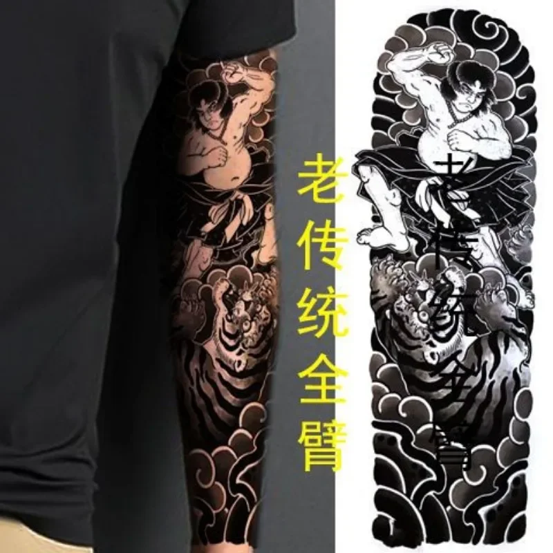 Japanese Temporary Tattoos for Women Man Full Arm Ukiyoe Fake Tattoo Art Lasting Tattoo Stickers Waterproof Tatuajes Temporales