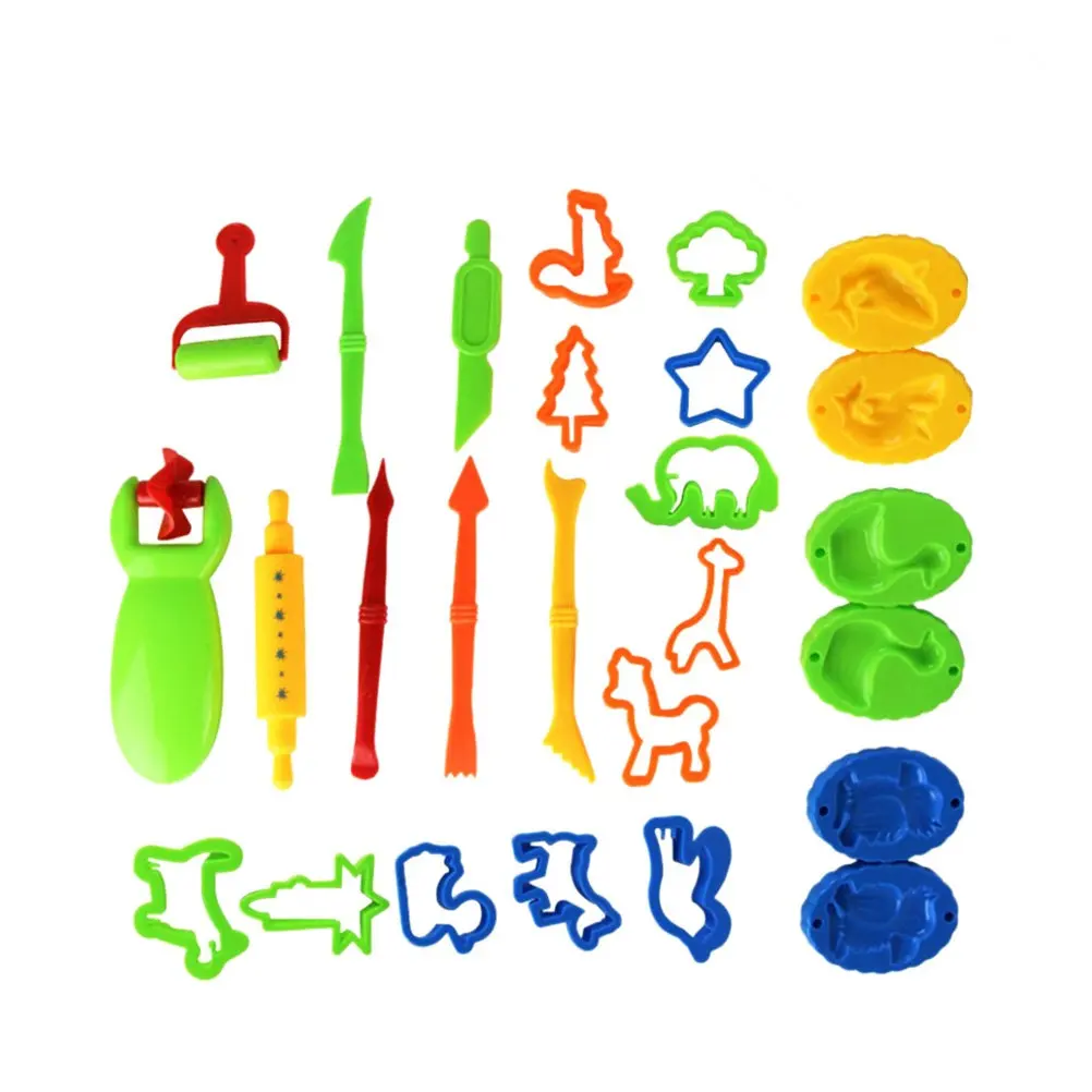 

26Pcs Plasticine Tool Kit Bright Color DIY Molds Set for Kids Creative Play Early Learning Classroom Daycare Enrichment