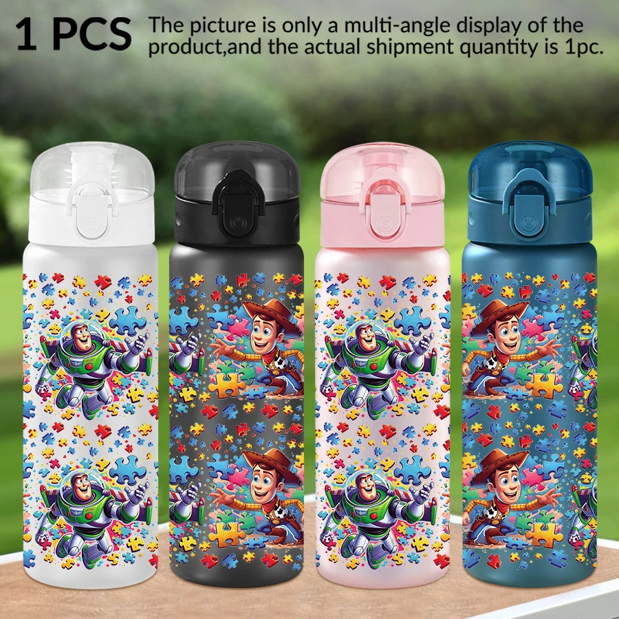 

1Pc Disney Buzz Lightyear Woody Pattern 26oz Plastic Water Bottle Outdoor Sports Water Cup Birthday/back To School Gift