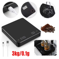 Mini Coffee Scale with Timer Accurate Scale Auto Tare Rechargeable 3kg/0.1g Portable Digital Kitchen Scale for Pour Over Coffee
