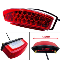 Universal Motorcycle LED Brake Tail Light ATV Dirt Bike Rear Stop Lamp License Plate Indicator For Ducati Monster M400 M750 M900