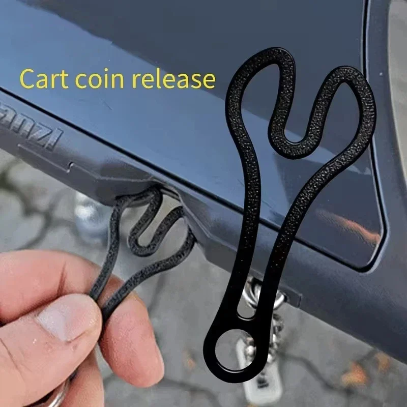 1/2Pcs Shopping Cart Token Keychain 3D Plastic Supermarket Trolley Unlock Tool Compact Sturdy Portable Carry Accessory New