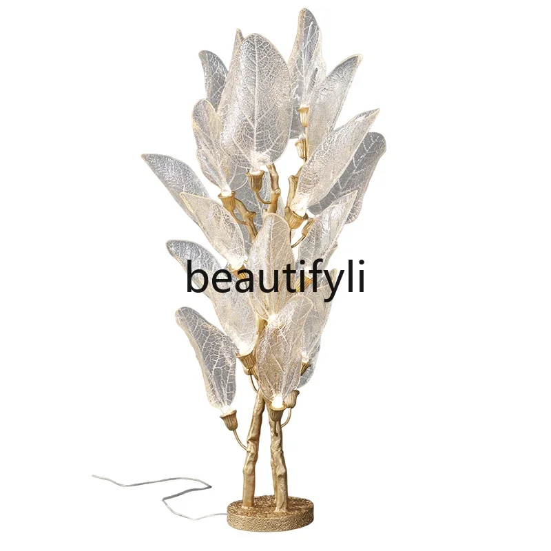 

American light luxury all copper living room floor bedroom sofa bedside decoration high-end atmosphere