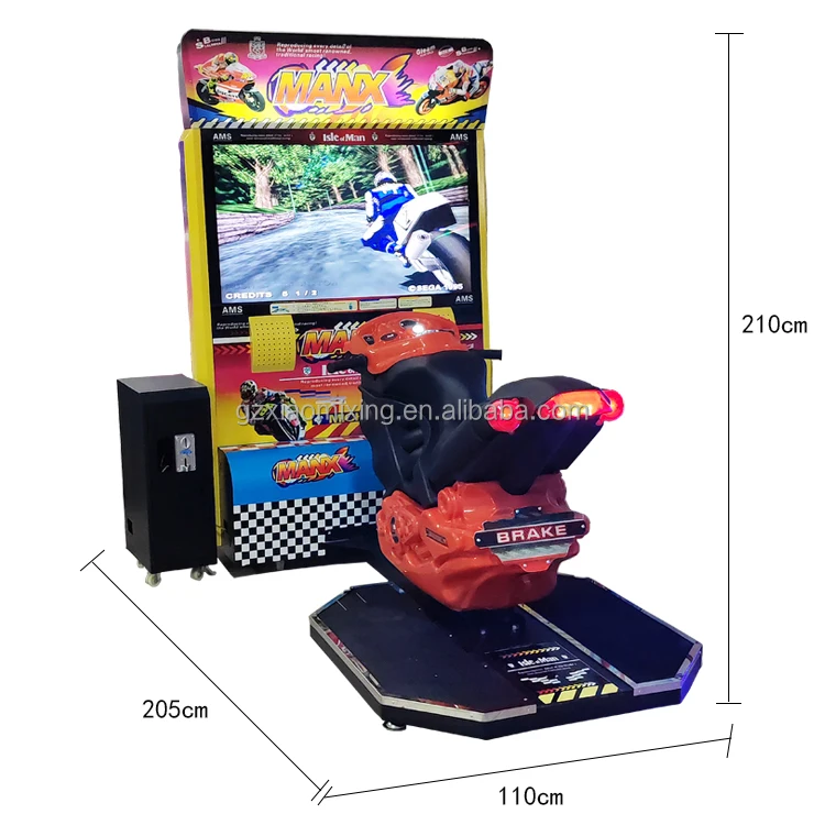 MANX TT سوبر الدراجة فيديو ممر لعبة آلة 1/2 دراجة نارية سباق محاكاة عملة تعمل 220 فولت لعبة سباق #4