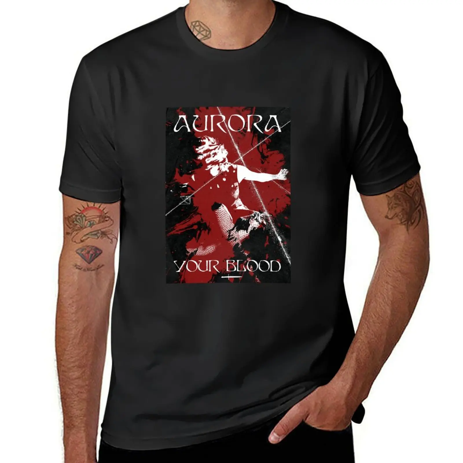 

Aurora Aksnes - Your Blood new album black and red T-Shirt boys whites for a boy oversizeds mens big and tall t shirts