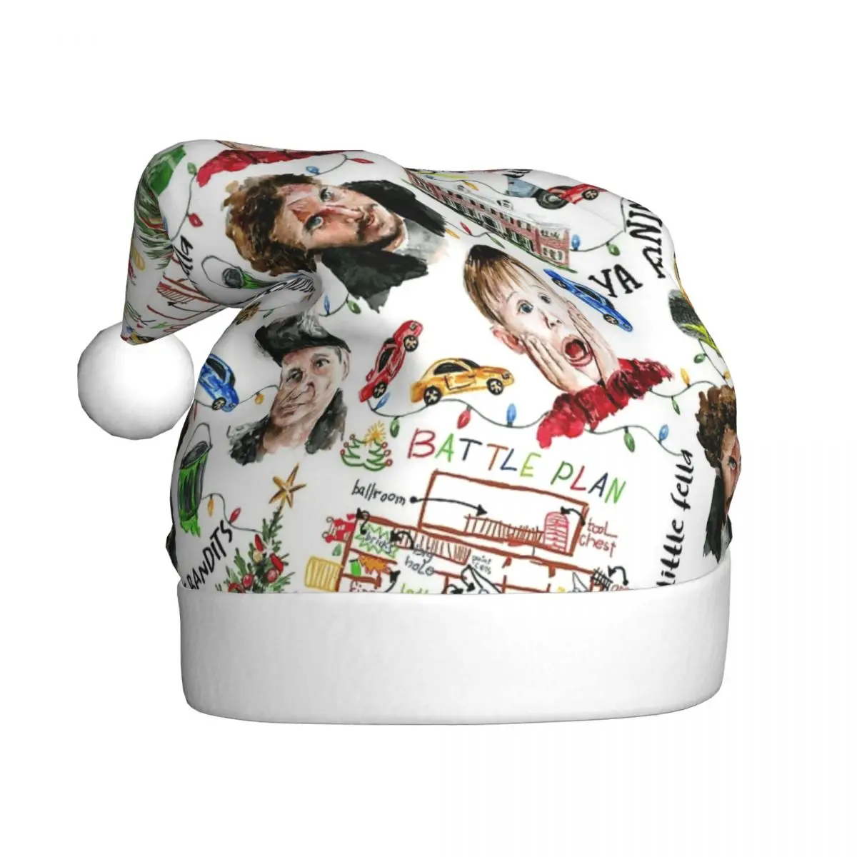 Home Alone Kevin Christmas Holiday Winter Warm Christmas Hats for Adult Men Women Santa Hat Cap Xmas Decoration Headdress