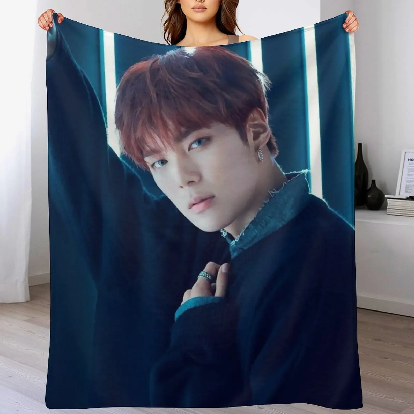 Minhyuk Throw Blanket funny gift Bed linens Luxury Brand Blankets