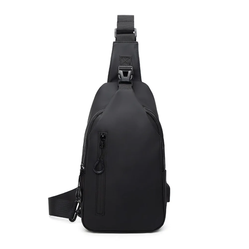 

Многофункциональная мужская нагрудная сумка из ткани Оксфорд, большая вместительная уличная сумка через плечо, регулируемый ремень, зарядка через USB