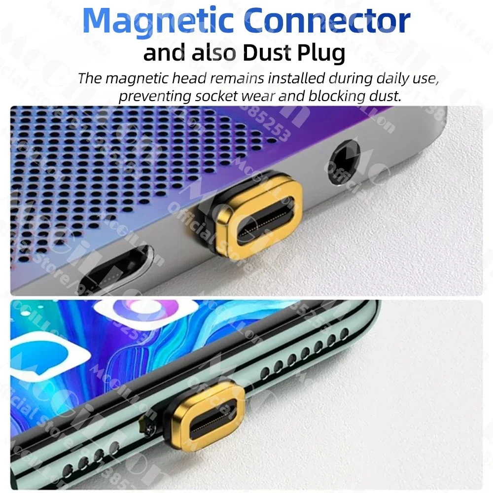 USB4 40Gbps Magnetischer Adapter 100W USB C zu Typ C Schnelllade-Konverter für Thunderbolt3 8K@60Hz USB Typ C Adapter – Detail 8