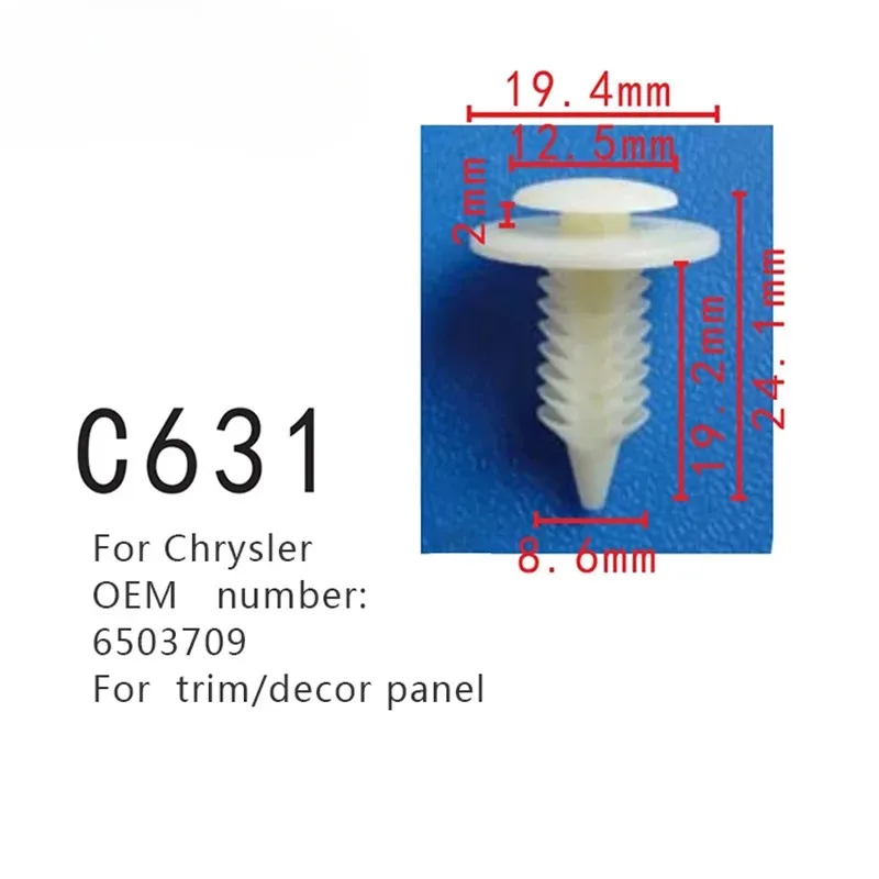 10 قطعة 11/32 "النايلون لوحة الكسوة التجنيب كليب مزدوجة الرأس ل دودج رام 1500 ل جيب 6503709 963159 د #5