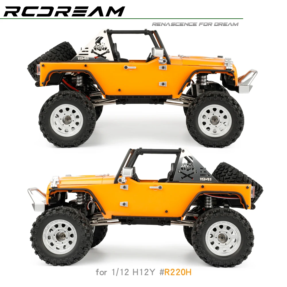 MJX H12Y 1/12 RC voiture côté Triangle fenêtre filet extérieur décoration accessoires télécommande escalade voiture Modification pièces