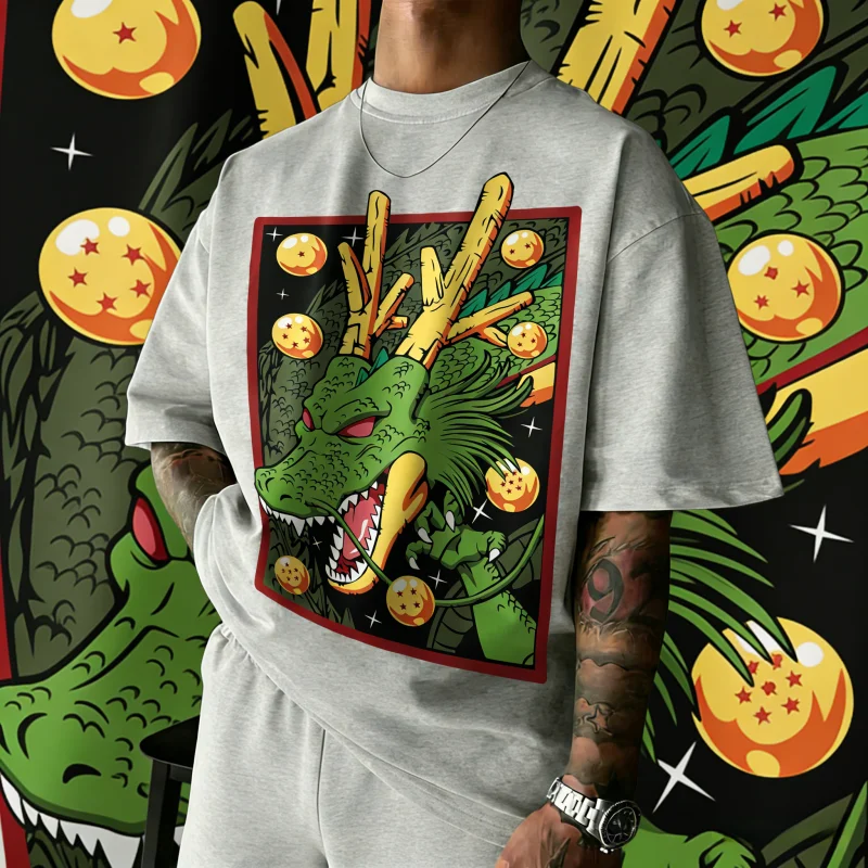 

Новая летняя футболка 2026 года с принтом аниме «Дракон Бол», к 40-летию, с изображением Божественного Дракона, 100% хлопок, увеличенный размер, повседневная уличная одежда, унисекс