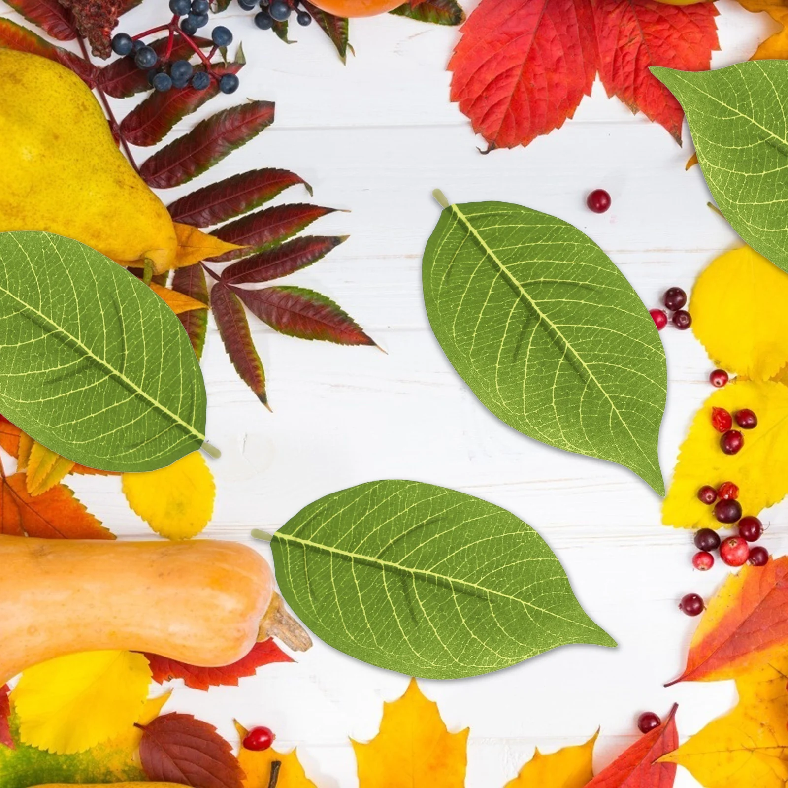 

50 Pcs Artificial Plants Outdoor Magnolia Leaf Green Leaves Bulk Simulated Branches Small Indoor