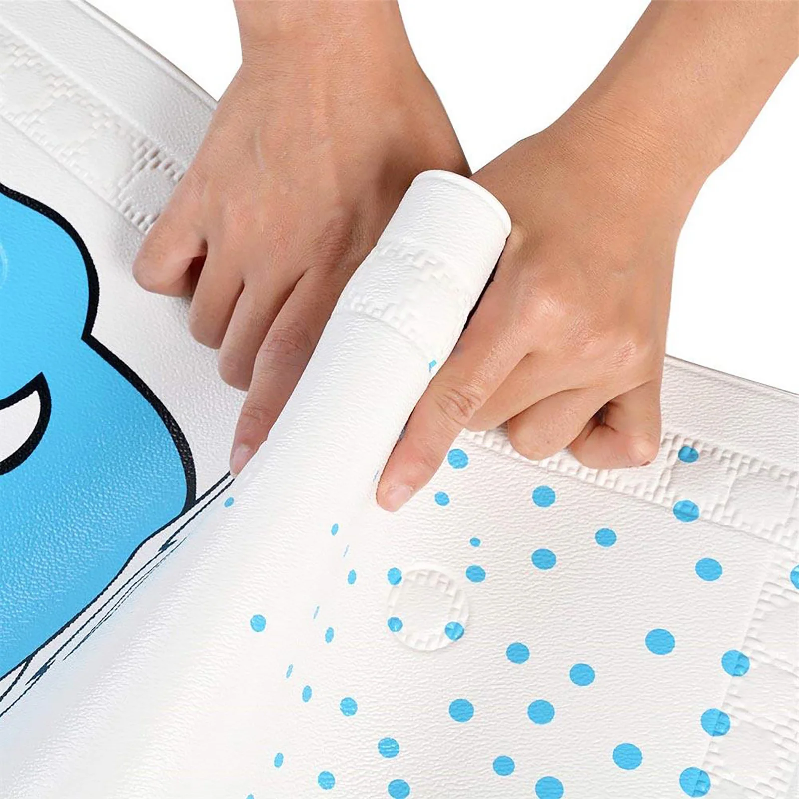 Baby Bath Mat with Baby Shower Seat Children Baby Bath Safety Seat with Non-slip Mat