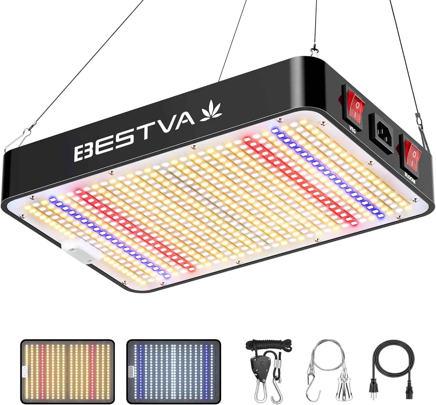 

2024 Newest Upgrade DC1000 Led Grow Light 3x3ft Coverage with High Yield Diodes Full Spectrum LED Grow Lights for Indoor Plants