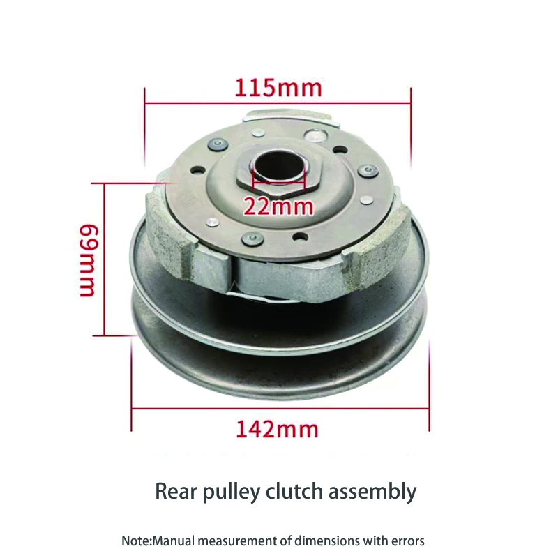 Motorcycle Belt Pulley Driven Wheel Clutch Assembly For GY6 125cc  Moped Scooter Spare Parts Disc Pressure Plate Assembly