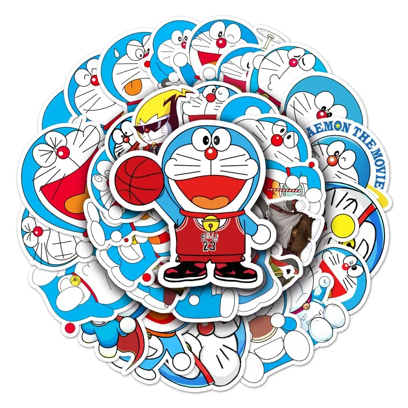 

Doraemon Kawaii 52 шт. Jingle Cat водостойкая наклейка мультфильм чемодан на колесиках Diy украшения наклейка детские подарки игрушки
