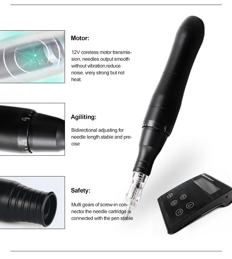 

hot saleP500 Permanent Makeup Rotary Temporary Tattoo Machine Set Customized Microblading Machine For CE