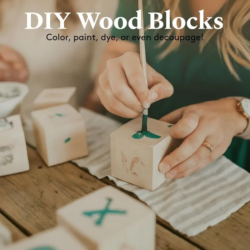 Unfinished Wooden Blocks 3/4 inch, Pack of 2000 Small Wood Cubes for Crafts and DIY Home Decor