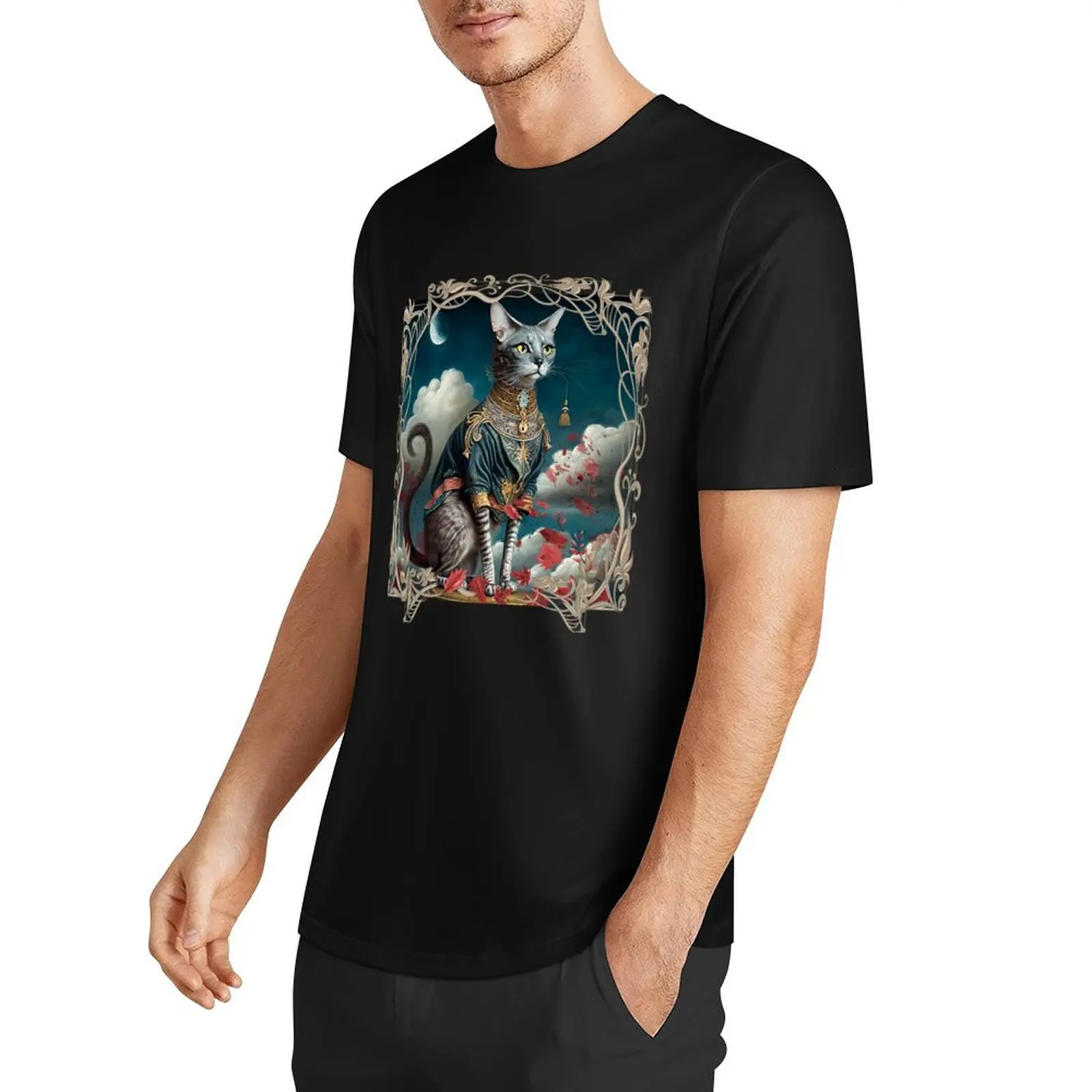 The Autumn Cat, Victorian, Gothic and a Fashion Cat T-Shirt custom t shirt customizeds blanks workout shirts for men