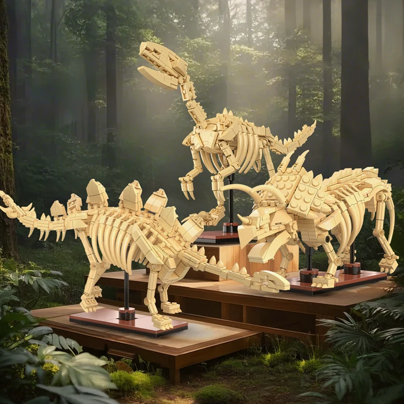

NEW Dinosaur Fossils Tyrannosaurus Rex Building Blocks Dinosaur World Park Festival Party Gifts display toyschildren Adult825pcs